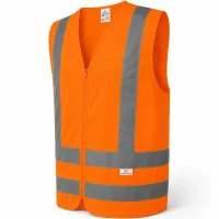 Colete Refletivo Steelflex Sem Bolso Laranja Fluorescente NBR 15292 Classe 2 STF VACL90030