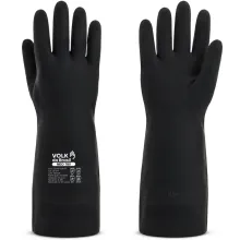 Luva Volk NEO 780 10.40.018.07 Neoprene Química Tipo A Nível Máximo, Biológica, Térmica e Impermeável Preta CA 16977
