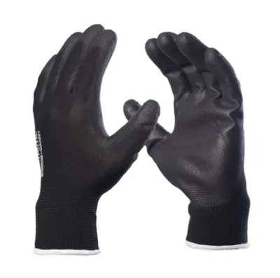 Luva  DannyFlex Preta FlexTactil DA-12100P Nylon e Banho Pu Ótimo Tato CA 29014