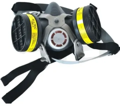 Máscara Contra Gases 1/4 Facial Alltec 2002 com 2 Filtros Inclusos CA 33596