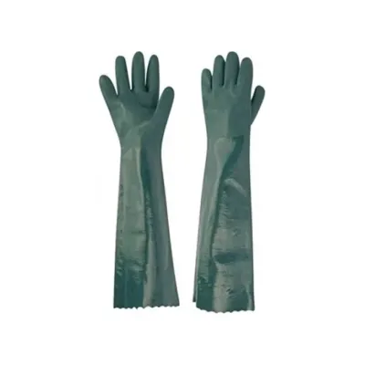 Luva em Pvc Cano Longo Forrada e Palma Áspera  60 CM Plastcor CA 34570