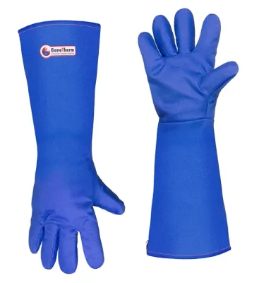 Luva Para Forno Industrial 5 Dedos 45 CM Azul Até 300º Benetherm CA 40593
