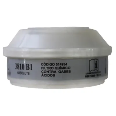 Filtro Químico Gás Ácido 3810 B1 Air Safety 514934