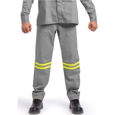 Calça Cinza Eletricista NR10 ATPV 11,0 Risco 2 Com Refletivo CA 41147