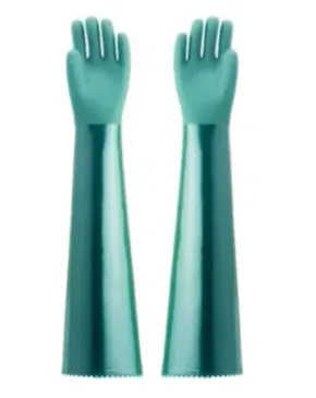 Luva Pvc Forrada Cano Longo e Palma Lisa 60cm Para Proteção Química Ca 34568