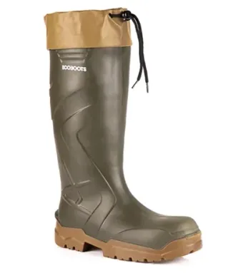 Bota de Pu Ecoboots Polytech Verde Com Solado Bege Acompanha Polaina CA 35047