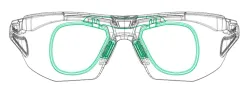Clipe de Lente Para Grau Univet TR90 5x1.op.00.00 Compatível Com Óculos da Linha 5X1
