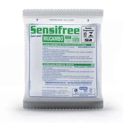 Luva Cirúrgica Sensifree Esterelizada Em Látex Natural Mucambo Sem Talco CA 8537