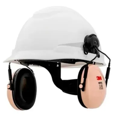 Capacete Ajuste Fácil H-700 Branco 3M + Abafador Peltor 3M H6P3E 17db CA 29706