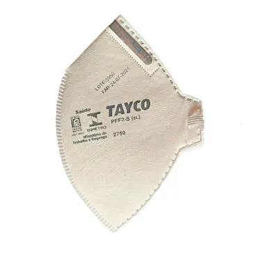 Máscara PFF2 Sem Válvula Branca Tayco Inmetro T-750 Ca 39219