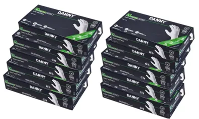 Luva Nitrílica Sensiflex Premium Branca Punho Alongado DA-90112B Ca 41690 Caixa com 10