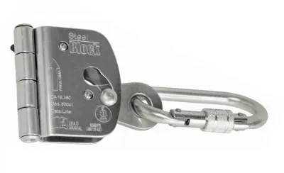 Trava-Queda Para Cabo de Aço 8mm Ultra Safe Steel Block Com Mosquetão UST500410000