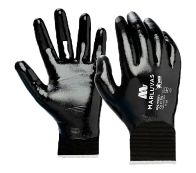 Luva de Segurança Marluvas Com Banho Nitrílico Total Shogun Black Full Coat CA 31201