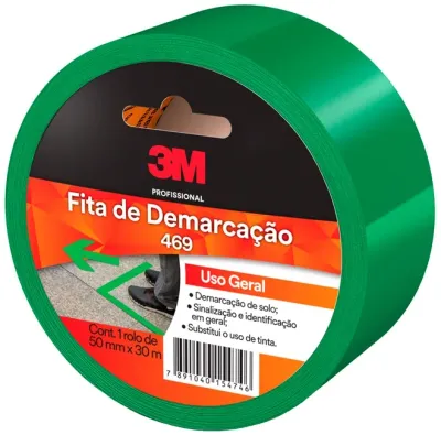 Fita Para Demarcação de Solo 3M 469 Verde 50MM x 30M  HB004210355