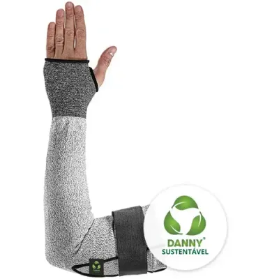 Mangote Eco Longo de PET Reciclado Com Velcro Resistente ao Corte Danny DA-73600DY CA 44248