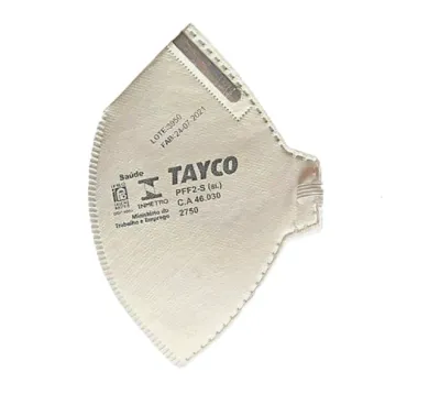 Máscara PFF2 N95 Anvisa Sem Válvula Branca Tayco H2750 CA 46030