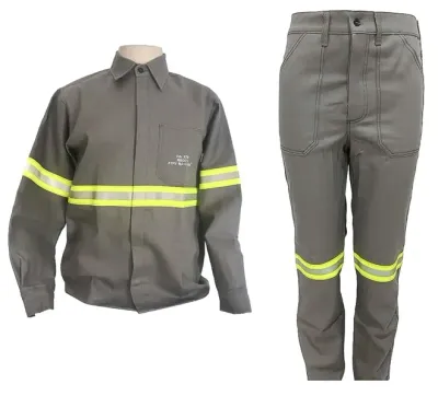 Conjunto Eletricista Cinza NR10 Risco II Atpv 11,0 Com Refletivo Eqpro CA 41146 e 41147