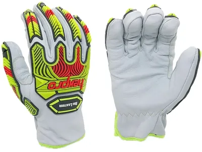 Luva Hexpro RigLeather em Couro Premium Contra Impactos, Térmicos e Proteção ao Corte Nivel F  CA 48185