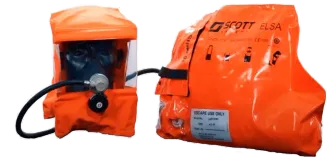 Respirador de Fuga Tipo Capuz com Cilindro de 10 Minutos Recarregável 3M ELSA Ativação Rápida e Automática HB004579643 CA 41351