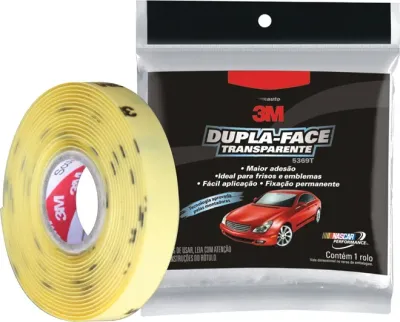 Fita Dupla Face Transparente Automotiva 5369T 3M 12MM X 20M para Frisos e Emblemas HB004072789