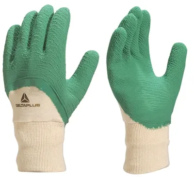 Luva de Proteção Delta Plus LA500 Algodão Com Revestimento em Látex Corrugado CA  34860
