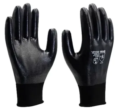 Luva Super Safety Nitro Black Banho Total Nitrílico CA 49437