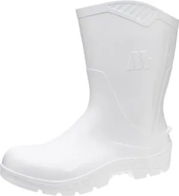 Bota de Pvc Marluvas All Work 100AWORKF-CM-BR-A Branca Cano Médio Bico de Aço CA 48257