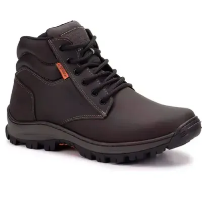 Bota de Segurança Gogowear Force 100% Couro Marrom Café Solado Emborrachado CA 43770