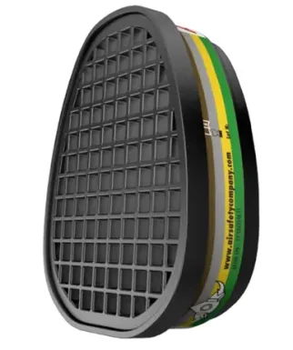 Filtro Químico Air F600M ABEK1 P3 Multigás  Alta Eficiência Para Produtos Químicos PAR