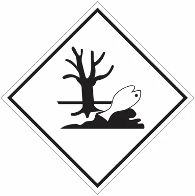 Placa de Risco Simbologia Para o Transporte e Armazenamento de Materiais Plastcor Meio Ambiente 30 x 30cm