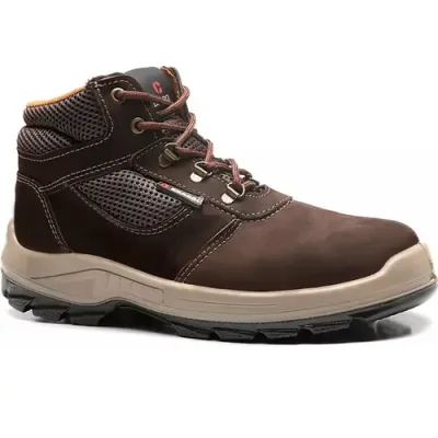 Bota de Segurança Denver Pro Bracol 4031DENN4400LL Marrom Café Em Vaqueta Nobuck Bico de Pvc CA  40872