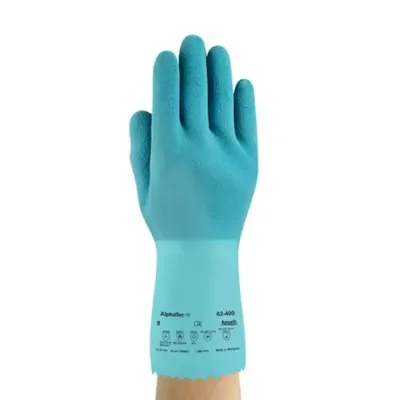 Luva Ansell 62-400 Em Látex Para Trabalhos Pesados 100% Impermável, Térmica Quente e Frio CA 43067