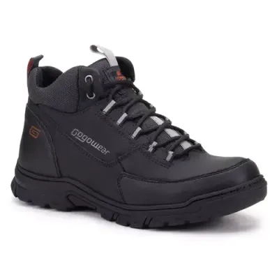 Bota de Segurança Gogowear Strong 100% Couro Preto Solado Emborrachado CA 43770