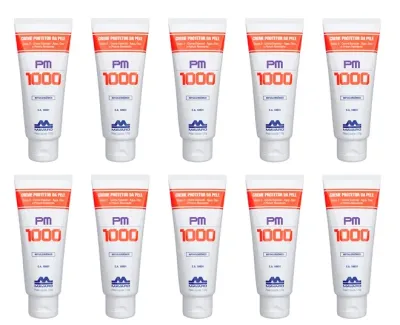 Creme Protetor Mavaro  PM1000 Luva Química 3 em 1 Água, Óleo e Pintura Grupo 3 120g CA 10931 Caixa com 10 Unidades