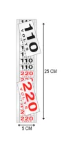 Etiquetas de Sinalização Adesiva em Alumínio Mista (110 V / 220 V) 05X25 CM