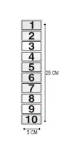 Etiquetas de Sinalização Adesiva em Alumínio Número 1 ao 10 05X25 CM