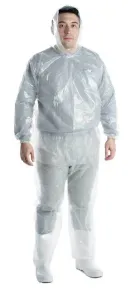 Conjunto Termolaminado Transparente Com Capuz e Elástico Brasmo Impermeável Gramatura 65g CA 19472 E CA 19475