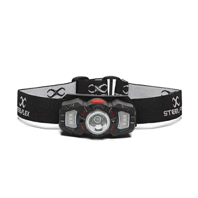 Lanterna Para Capacete Steelflex Steellight 1204 STF-CPTA44617 Com 2 Leds Branco e Vermelho e