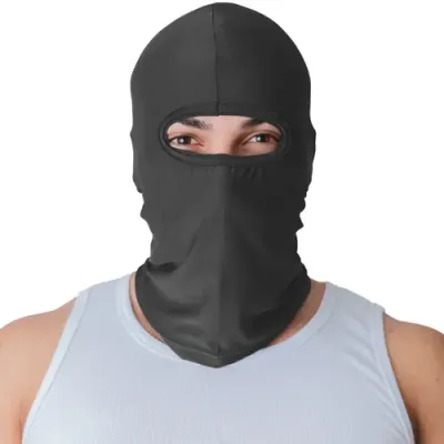 Capuz Balaclava Com Proteção UV 50+ EM Poliéster Cinza Tecido leve e Respirável
