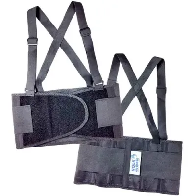 Cinta Ergonômica Volk Black Belt Comfort  Elástico Reforçado e Costuras Resistentes