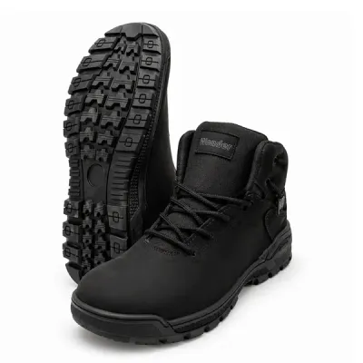 Bota de Segurança Wonder Impact Bico de Pvc Preta Couro Nobuck CA 52609
