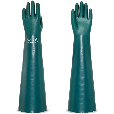 Luva PVC 66 Volk 10.25.151.03  Verde Química Tipo A Cano Longo 66 cm CA 52917